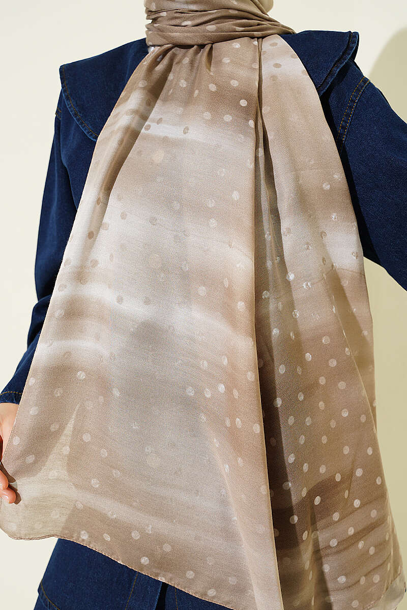 Polka Dot Ombre Shawl - Sand