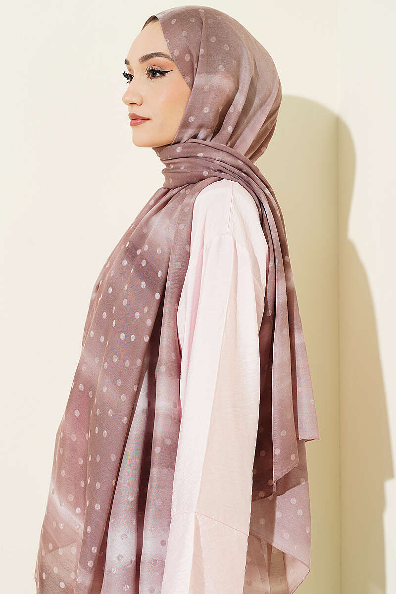 Polka Dot Ombre Shawl - Latte