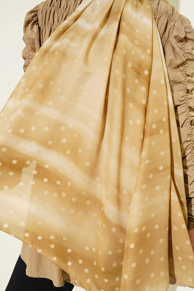 Polka Dot Ombre Shawl - Chickpea