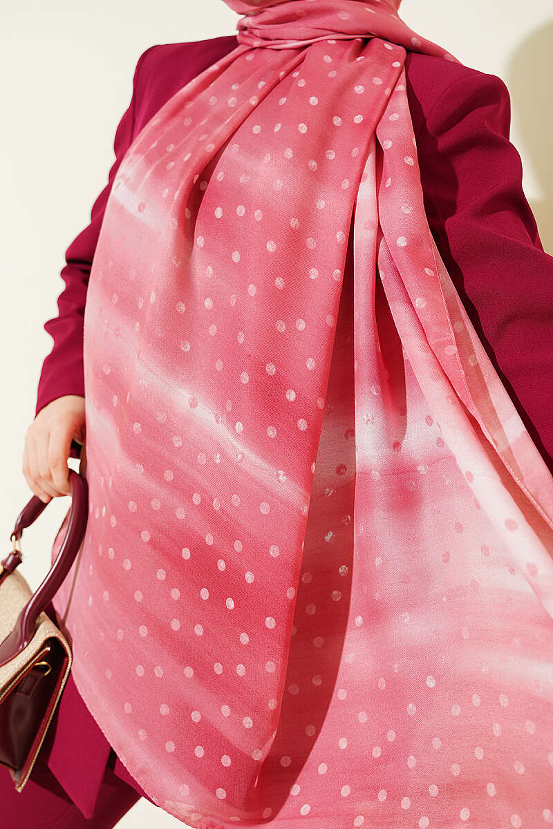 Polka Dot Ombre Shawl - Pink