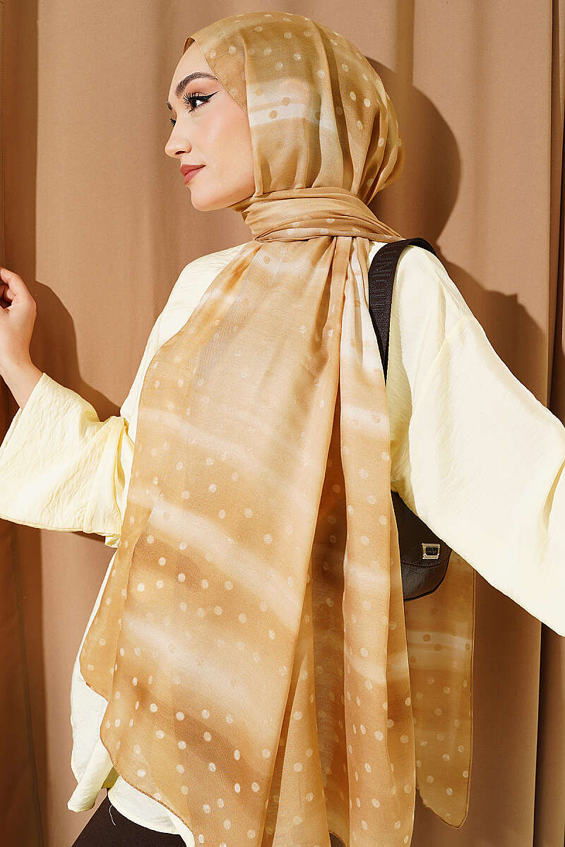 Polka Dot Ombre Shawl - Champagne