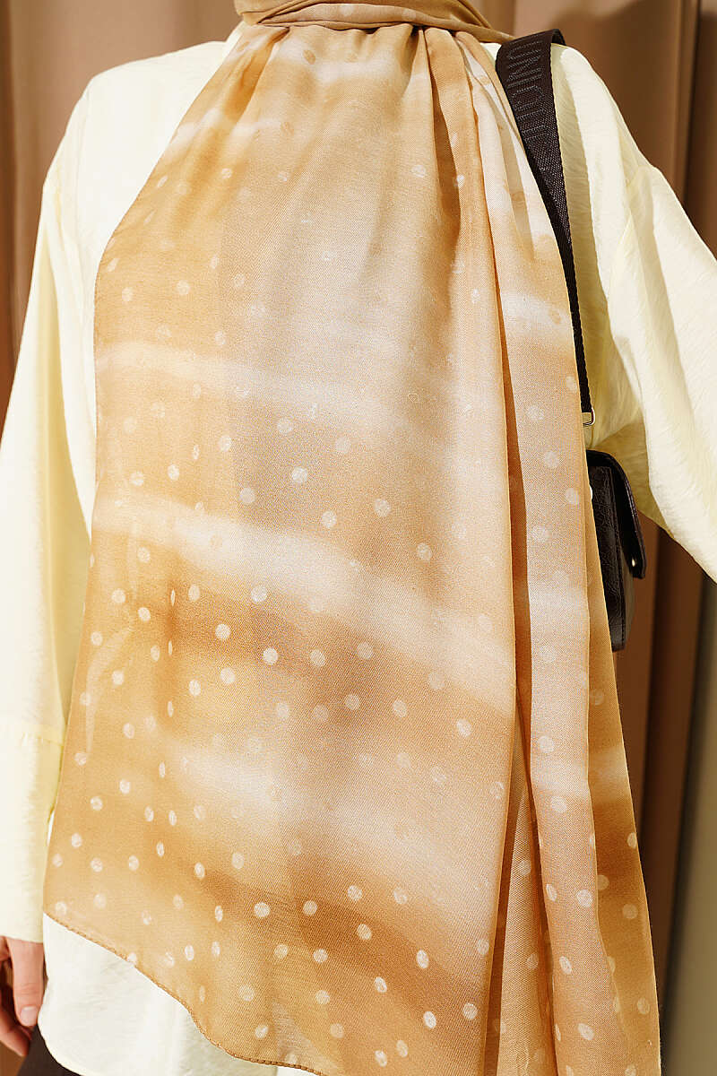Polka Dot Ombre Shawl - Champagne