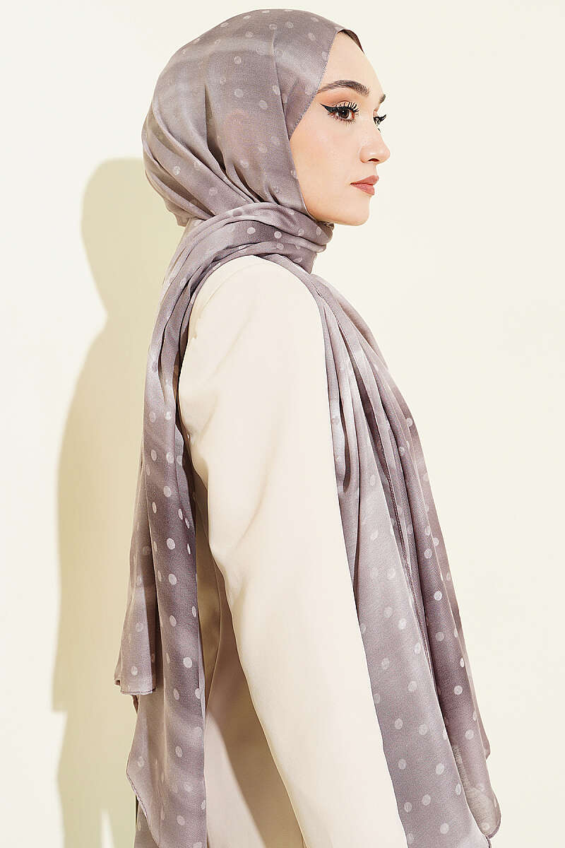 Polka Dot Ombre Shawl - Mink