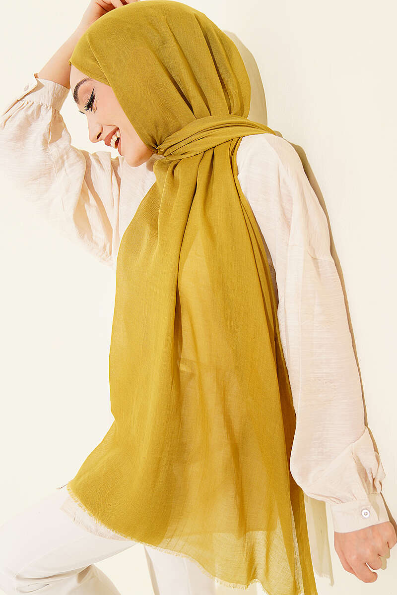 Ramie Tencel Shawl - Olive