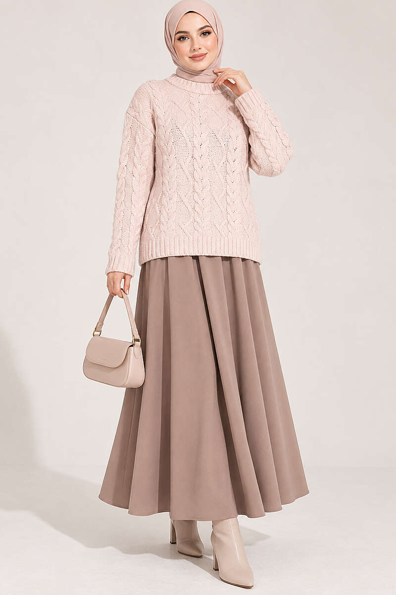Cable-Knit Sweater - Powder