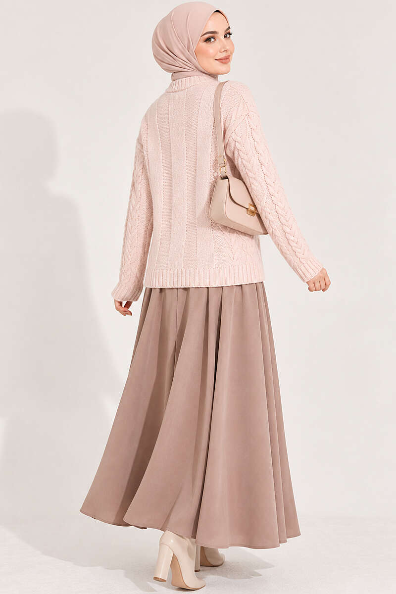 Cable-Knit Sweater - Powder