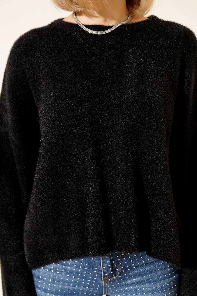 Basic Fluffy Sweater - Black