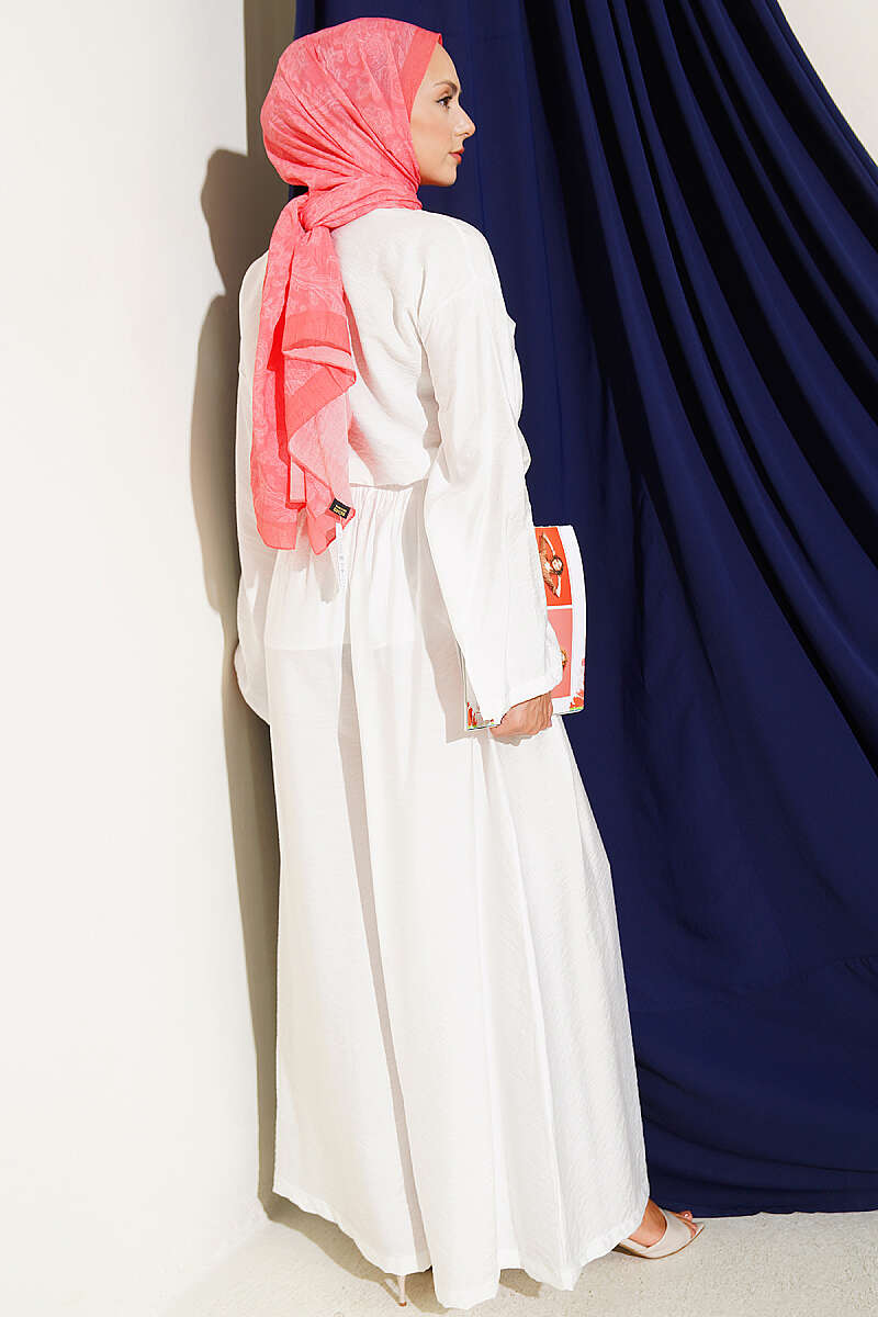 Two-Piece Set with Loose Trousers - Ecru