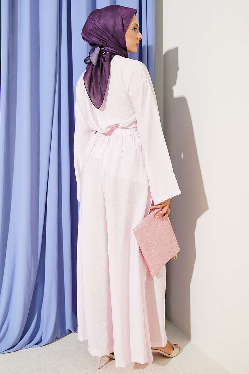 Two-Piece Set with Loose Trousers - Pink