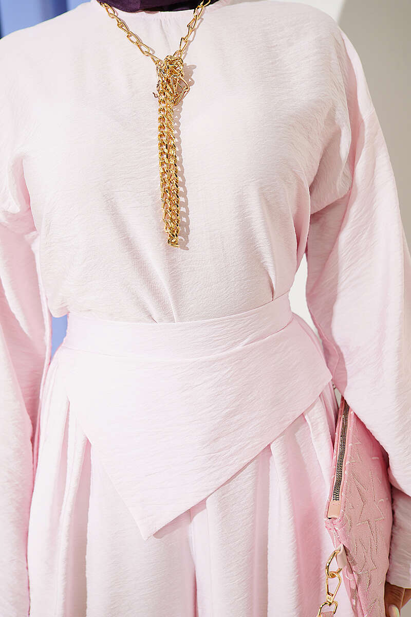 Two-Piece Set with Loose Trousers - Pink