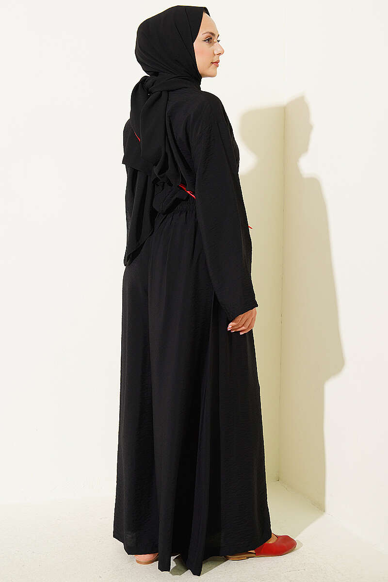 Two-Piece Set with Loose Trousers - Black