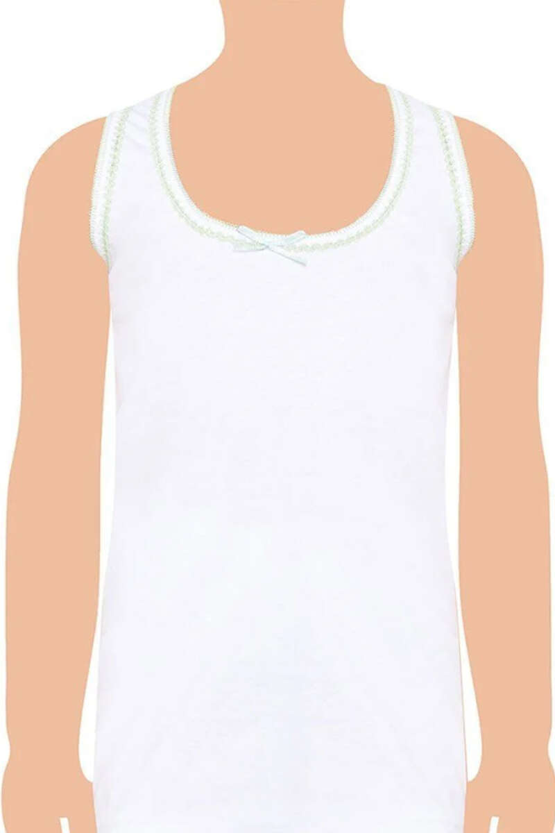 Girls' 12-Pack Lace-Trim Wide-Strap Vests - White