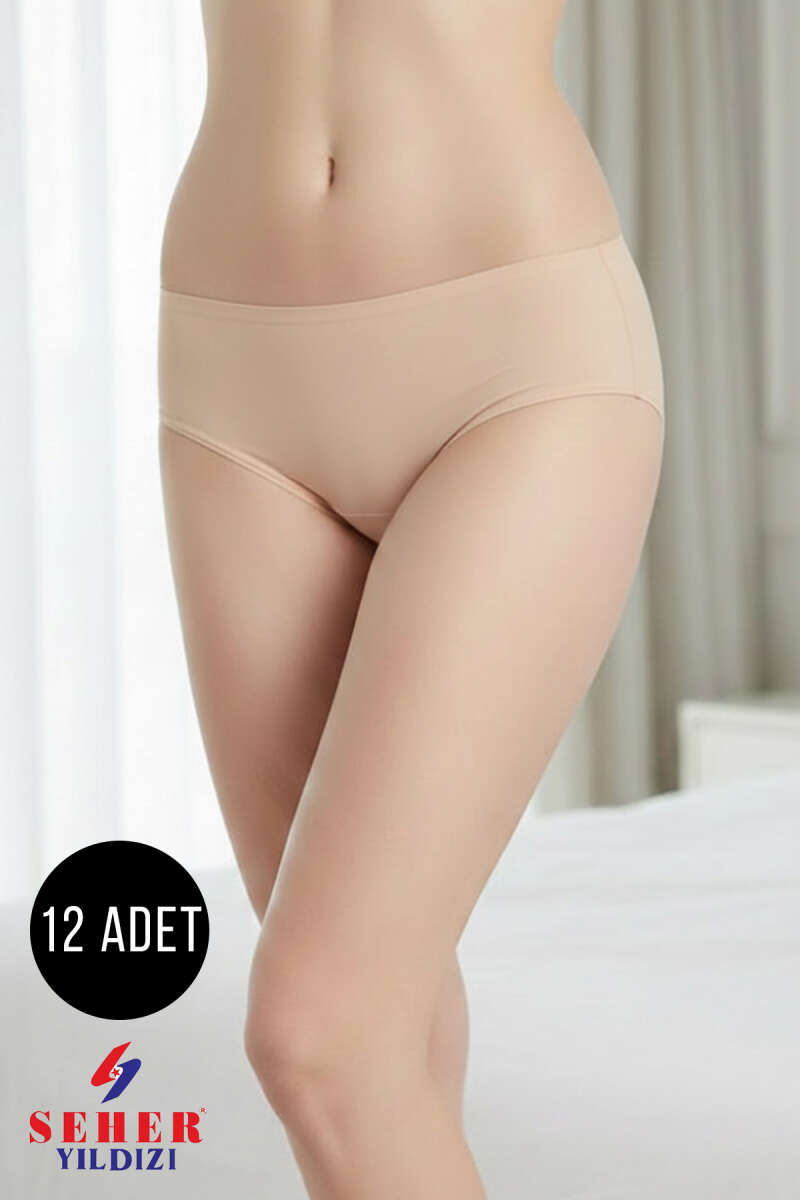 Seher Yıldızı 12-Pack Ribbed Boyshorts - Nude