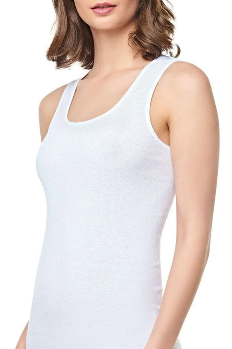 Seher Yıldızı 6-Pack Wide-Strap Vests - White