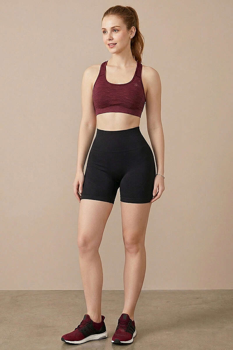 Short Shaping Sports Leggings - Black