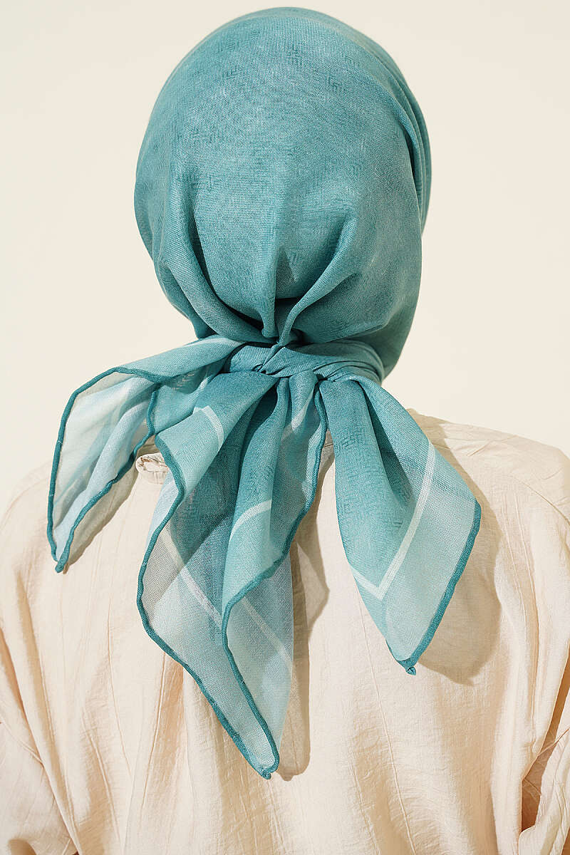 Striped Patterned Scarf - Mint