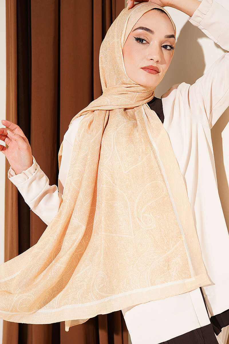 Striped Ethnic Pattern Shawl - Yellow