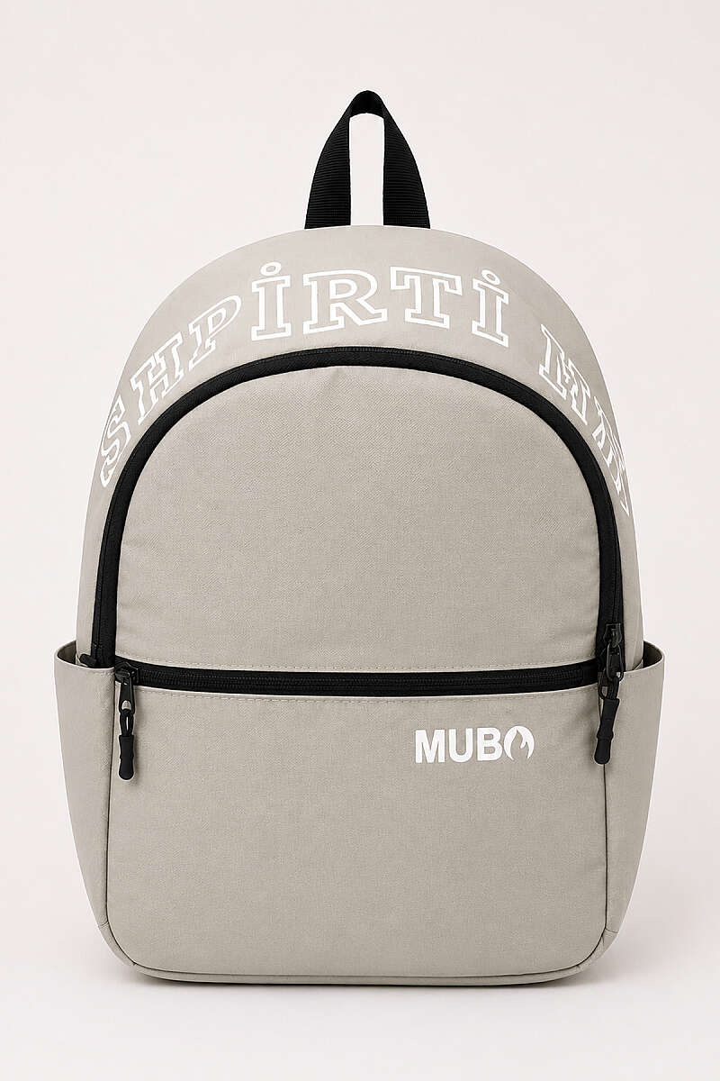 Printed Backpack - Grey