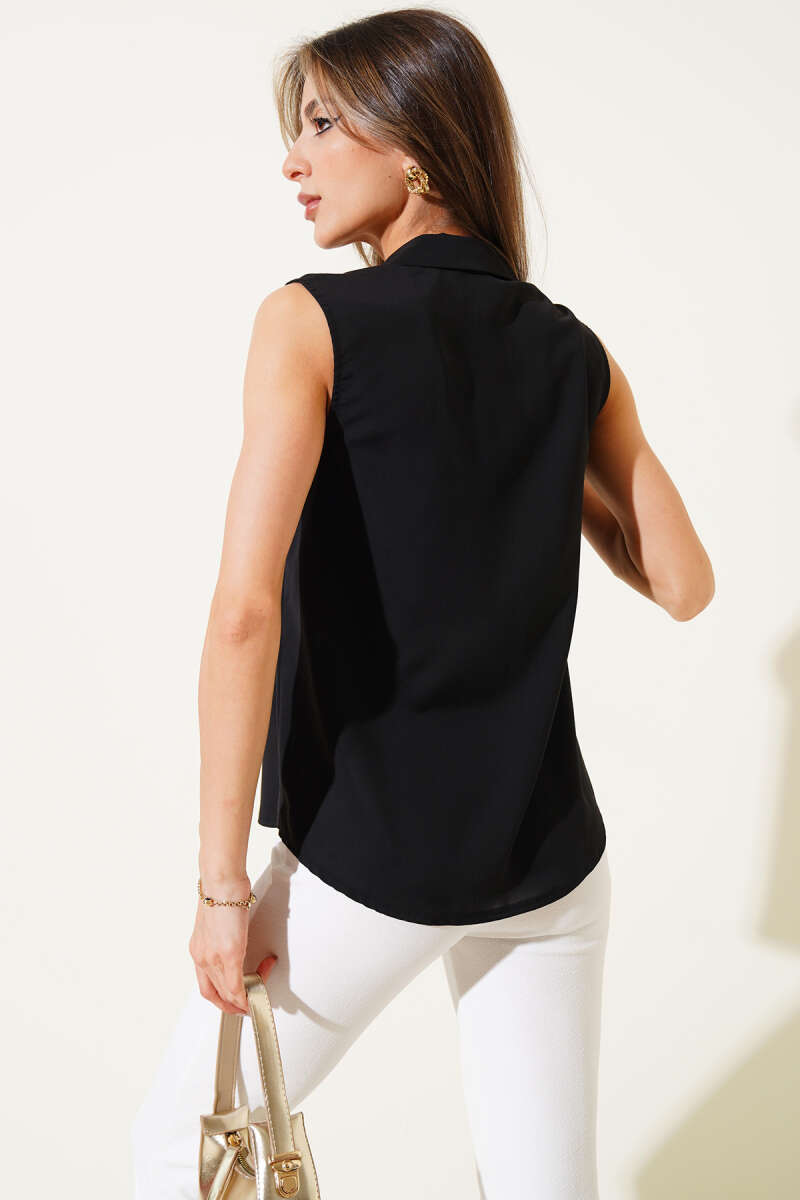 Sleeveless Shirt - Black