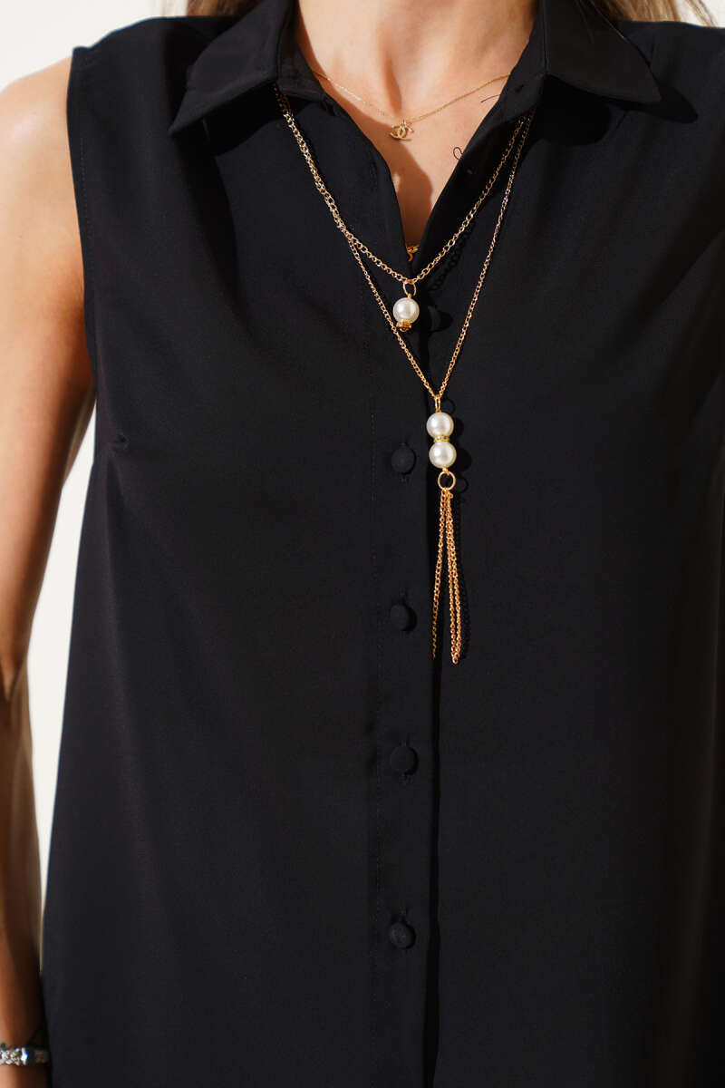 Sleeveless Shirt - Black