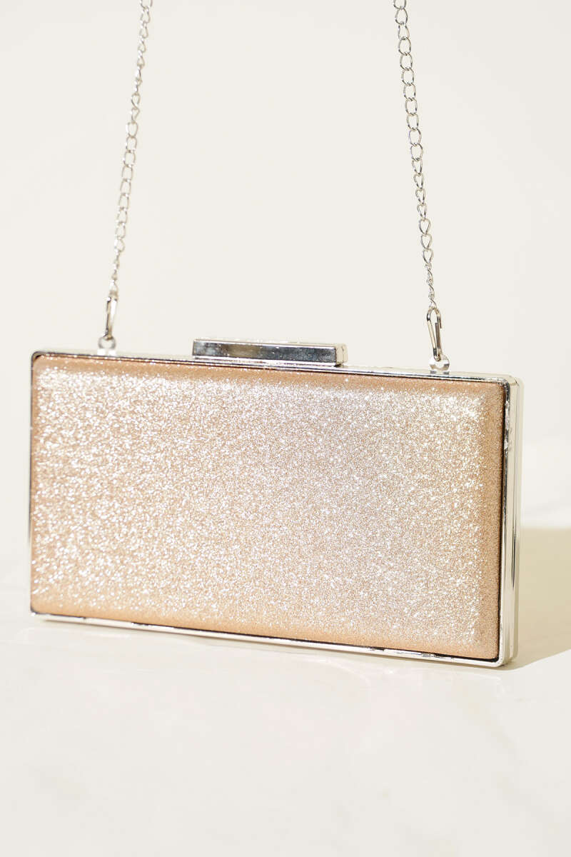 Glitter Clutch Bag - Copper