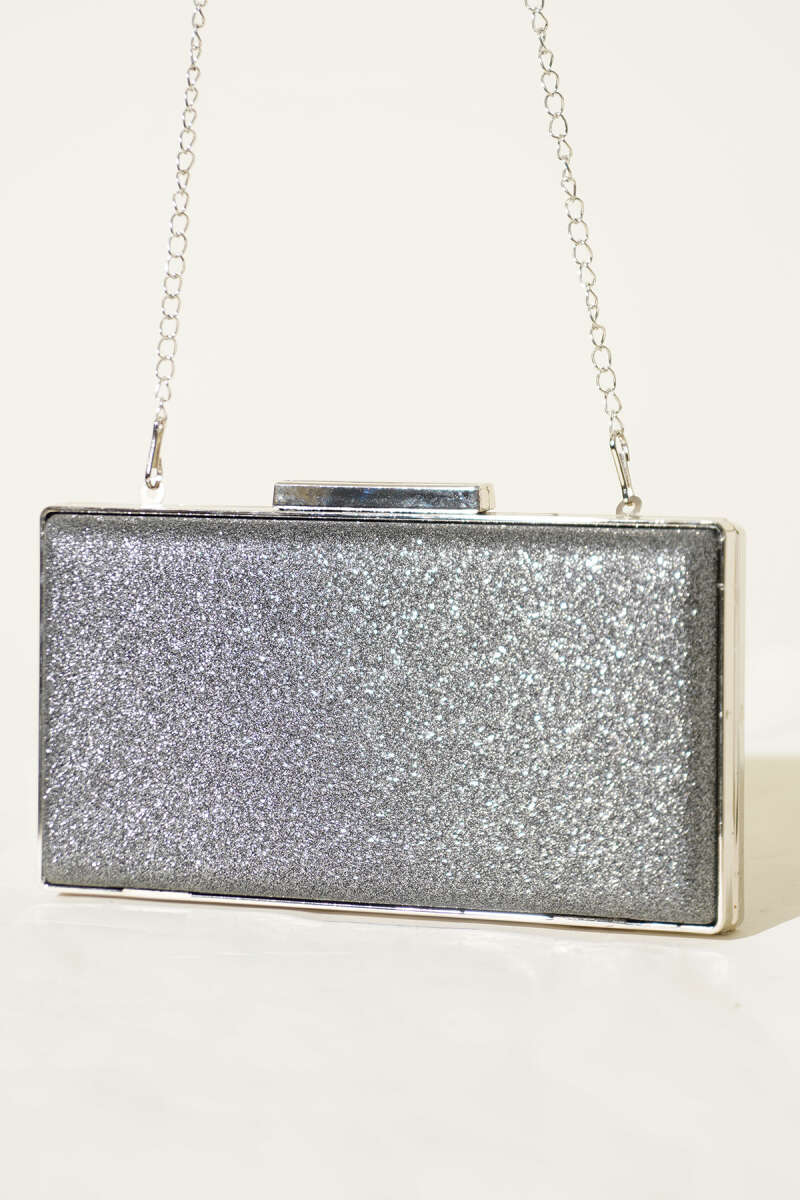 Glitter Clutch Bag - Smoke Grey