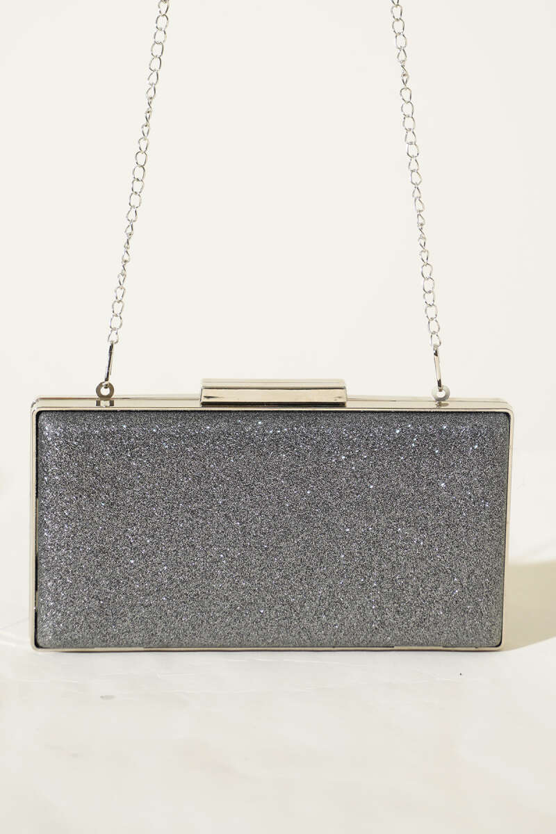 Glitter Clutch Bag - Smoke Grey