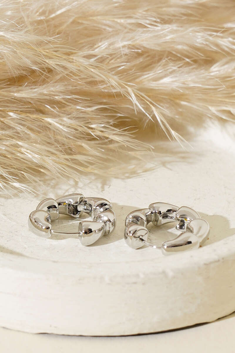 Tiered Drop Earrings - Silver