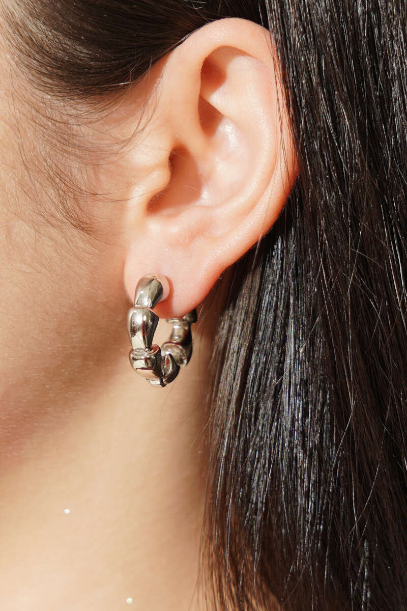 Tiered Drop Earrings - Silver