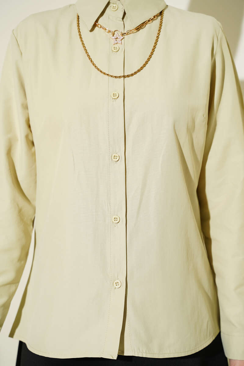 Basic Short Slim-Fit Shirt - Sage
