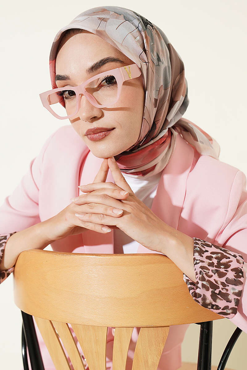 Soft Floral Print Scarf - Beige