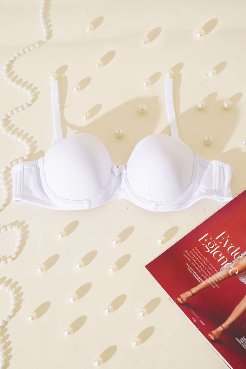 Unpadded Strapless Bra - White