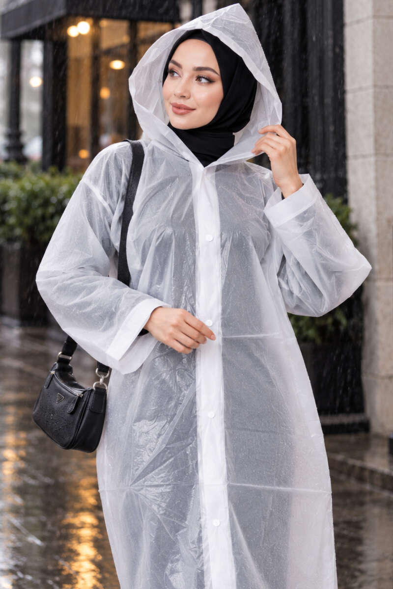 Waterproof Raincoat - White