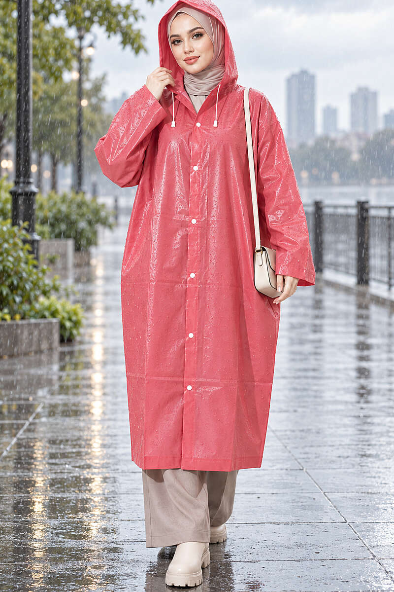 Waterproof Raincoat - Burgundy