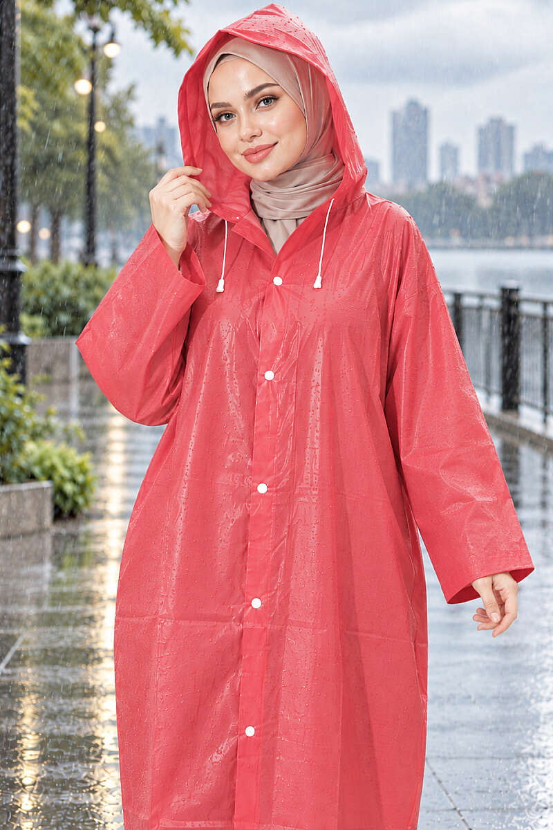 Waterproof Raincoat - Burgundy