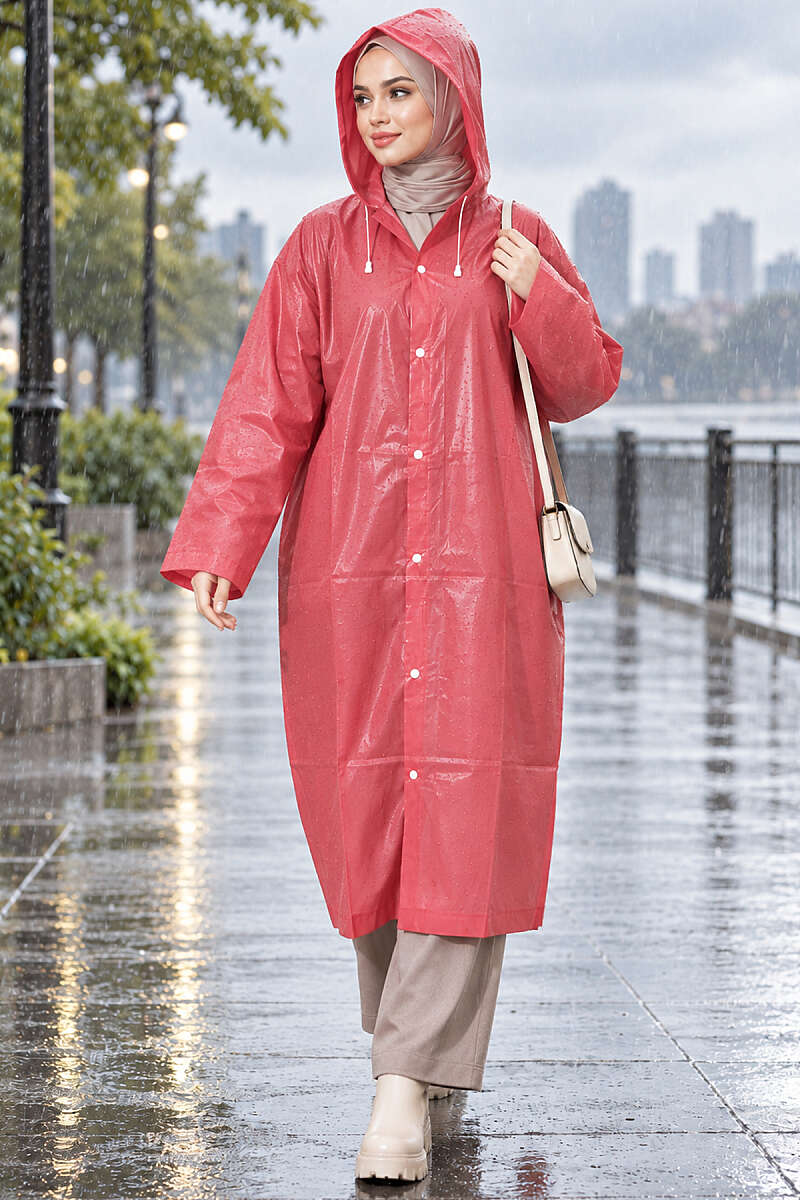 Waterproof Raincoat - Burgundy