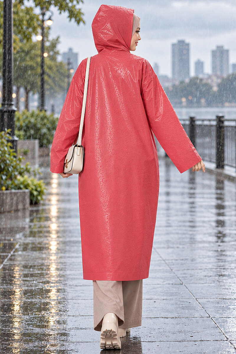Waterproof Raincoat - Burgundy