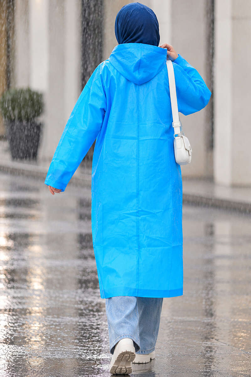 Waterproof Raincoat - Saxe Blue