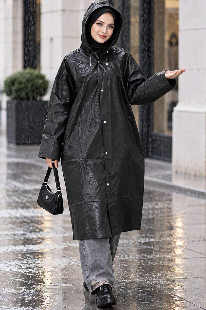 Waterproof Raincoat - Black