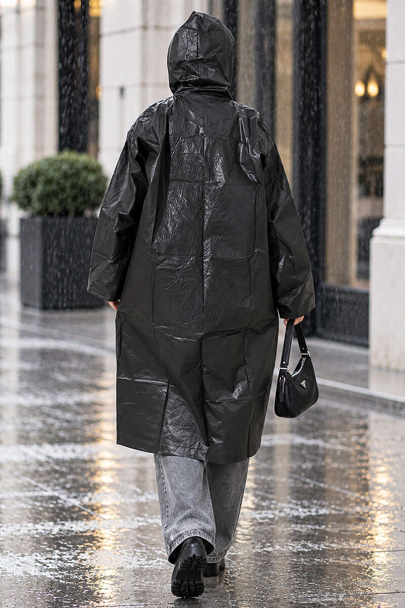 Waterproof Raincoat - Black