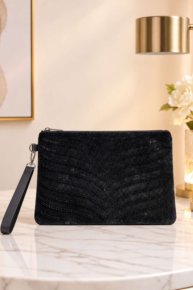 Stone-Detail Zip Bag - Multicolour 10