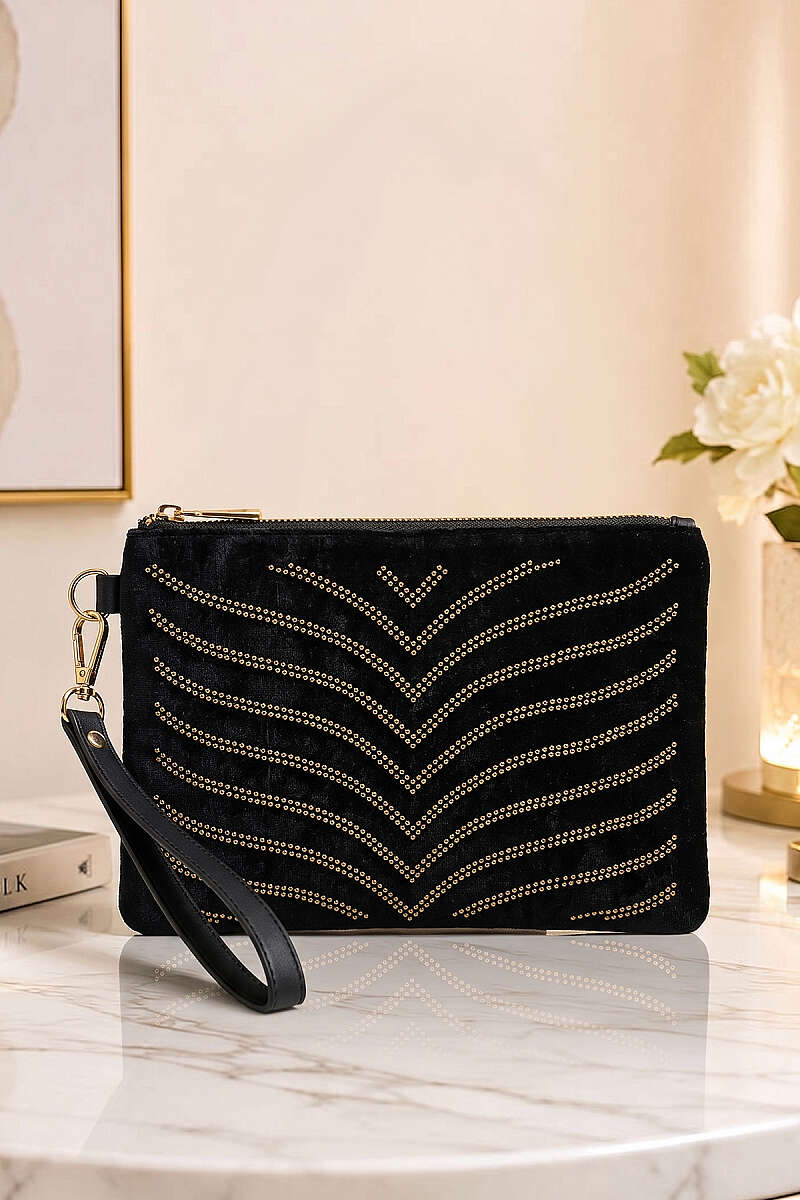 Stone-Detail Zip Bag - Multicolour 3