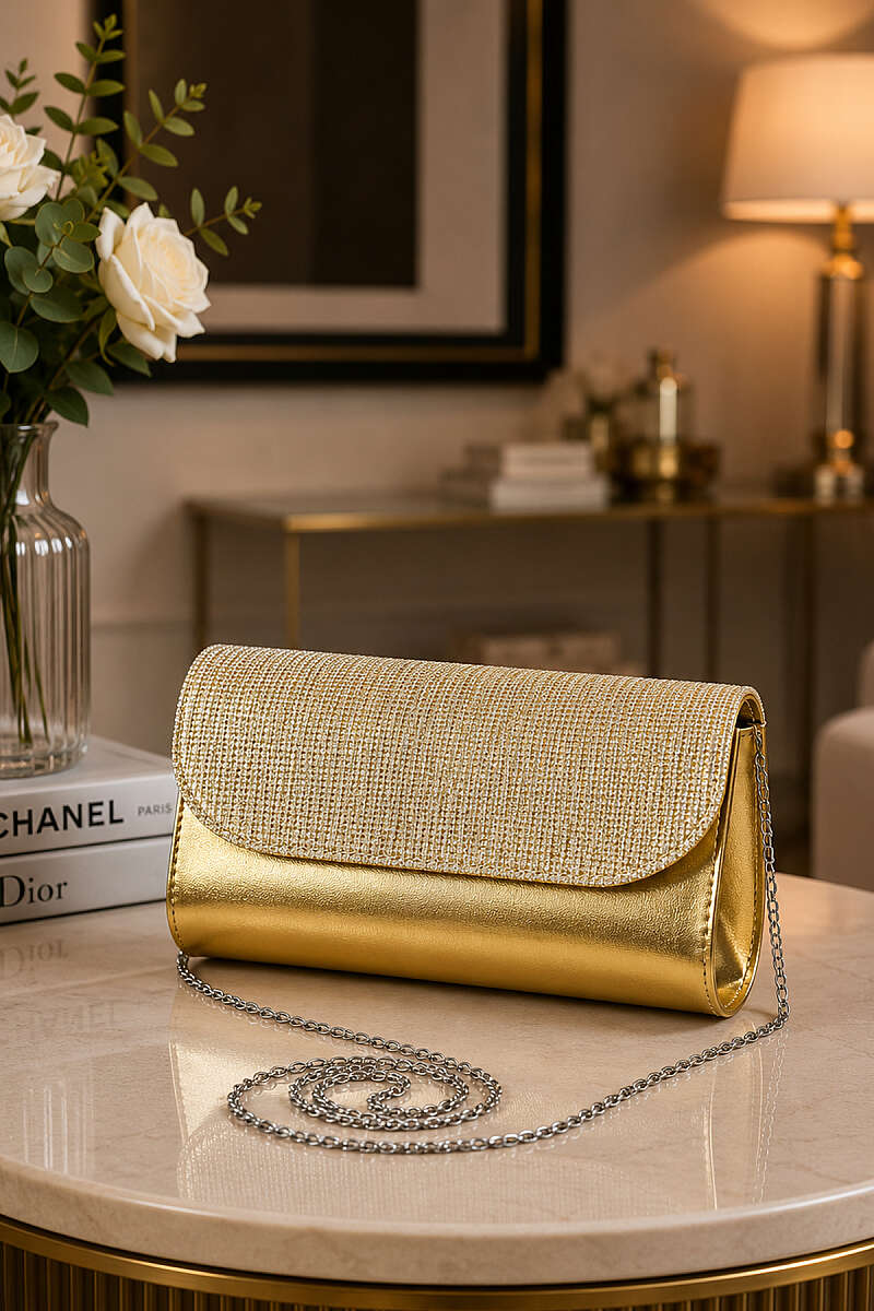 Sparkling Stone Evening Bag - Gold