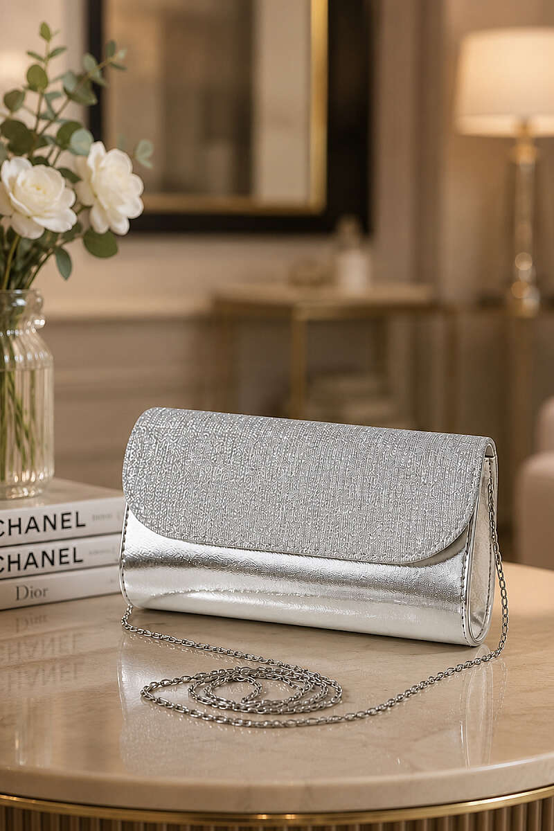 Sparkling Stone Evening Bag - Silver