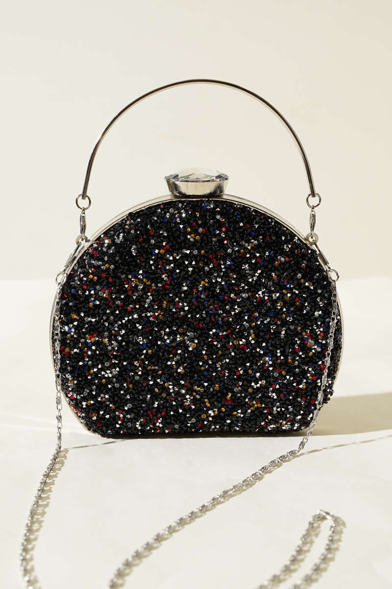 Oval Stone Evening Bag - Multicolour