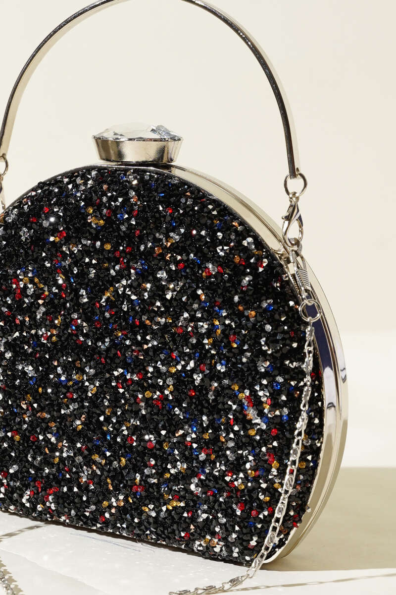 Oval Stone Evening Bag - Multicolour