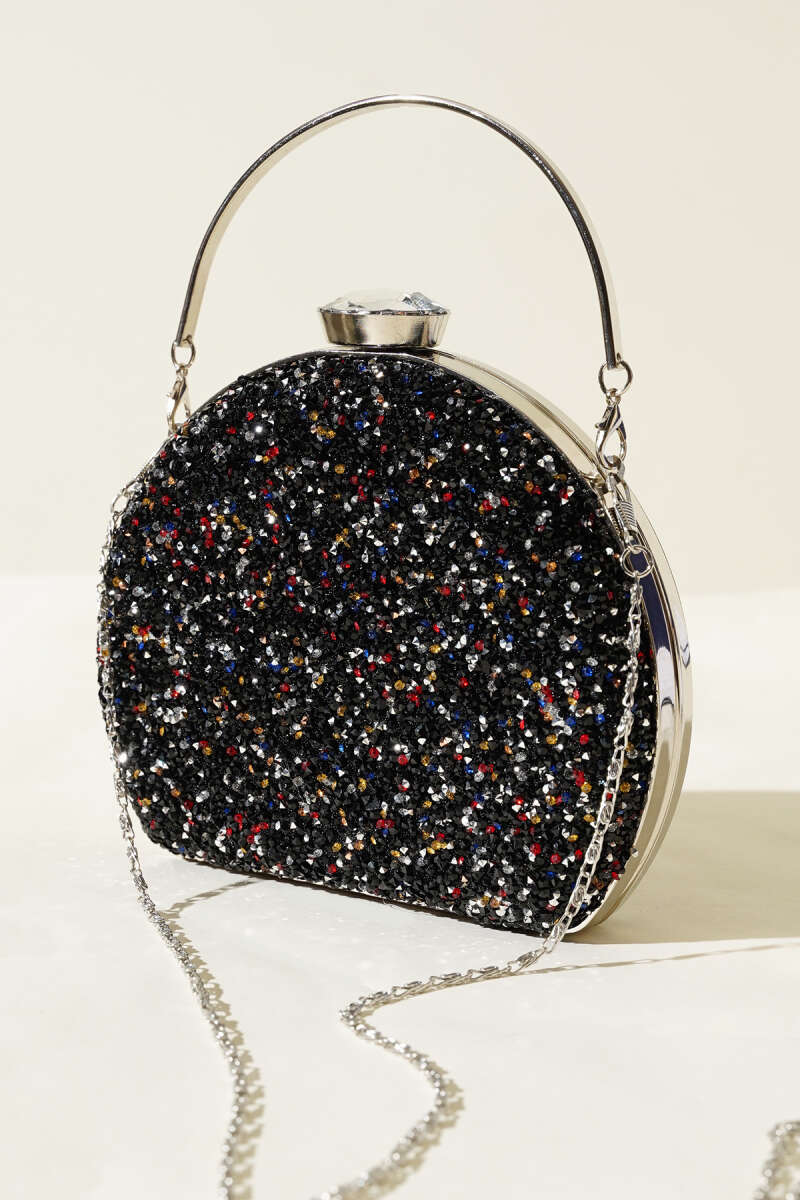 Oval Stone Evening Bag - Multicolour