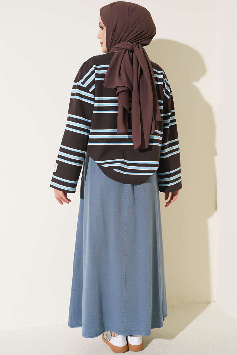 Tencel Skirt with Pocket Detail - Indigo