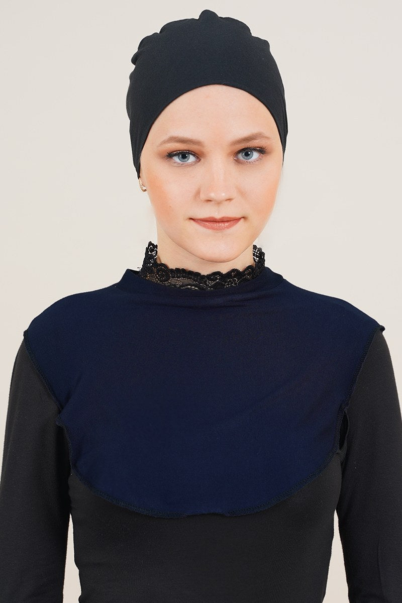 Modest Neck Cover - Navy