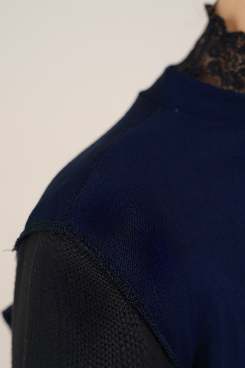 Modest Neck Cover - Navy
